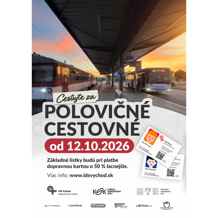 Menšia fotka pre článok  Dočasné zníženie cestovného v regionálnych autobusoch na východe Slovenska