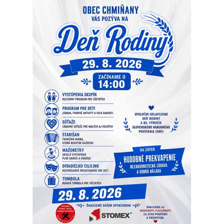 Menšia fotka pre článok 29.8.2026 Deň rodiny
