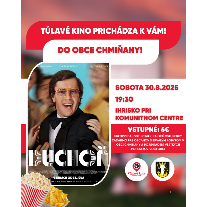 Menšia fotka pre článok Dňa 30.8.2025 o 19:30 do našej obce znova zavíta TÚLAVÉ KINO
