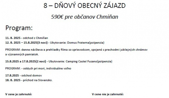 Aktuality / Obecný zájazd do Ríma - foto