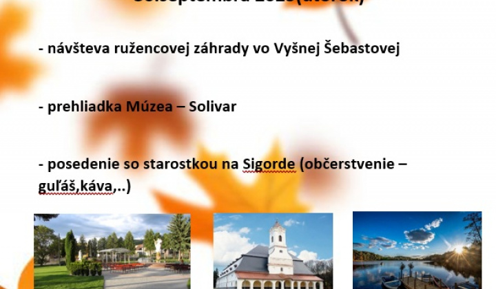 Aktuality / Jesenný výlet pre seniorov - foto