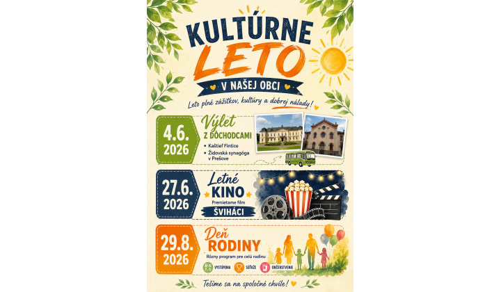 Fotka pre článok Kultúrne podujatia na leto 2026 