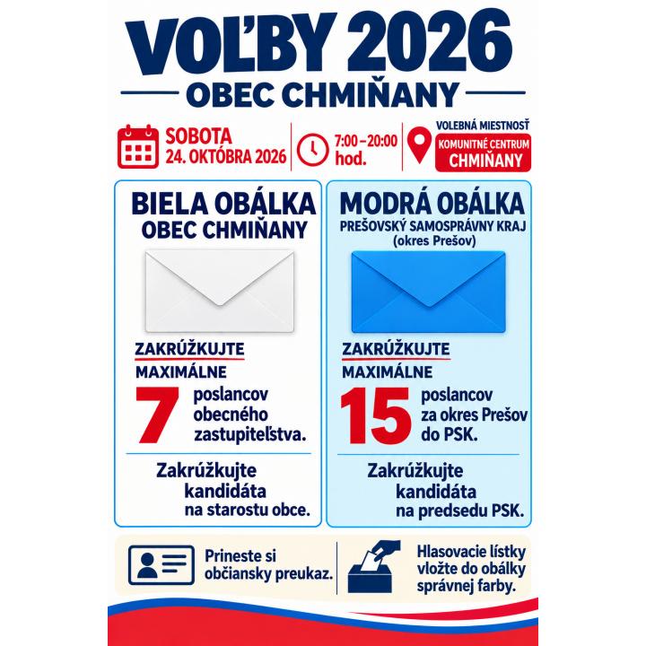 Menšia fotka pre článok Pokyny k voľbám do orgánov VÚC a orgánov samosprávy obcí (24. 10. 2026)