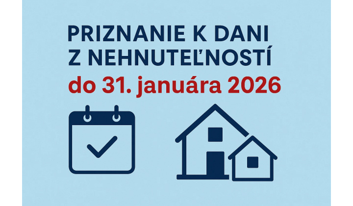 Fotka pre článok Priznanie k dani z nehnuteľností na rok 2026